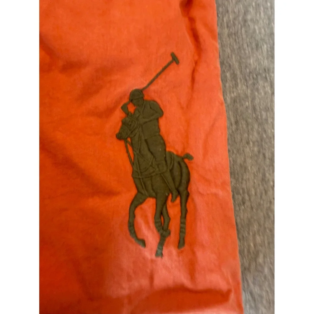 Polo Ralph Lauren Big Pony Swim Trunks Orange Green Logo Mens Large Board Shorts